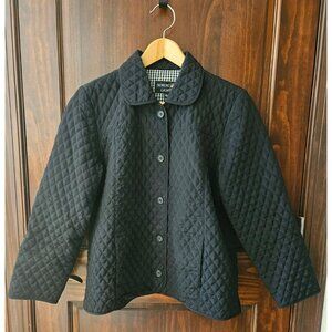 Northern Lights Quilted Coat, Black, Size Large